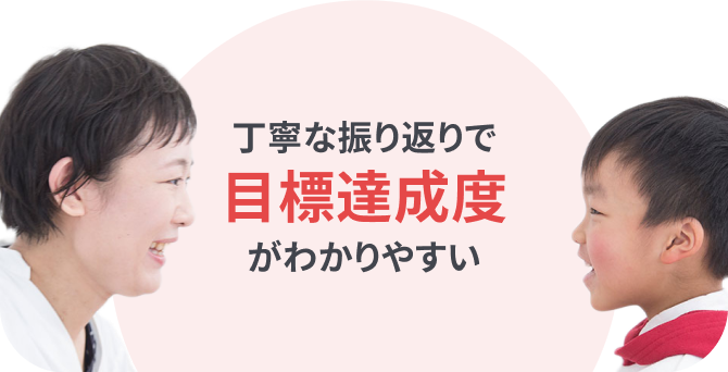 丁寧な振り返りで目標達成度がわかりやすい